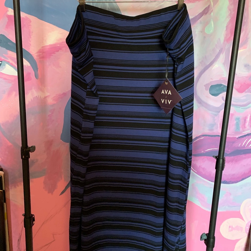 Striped Stretch Skirt